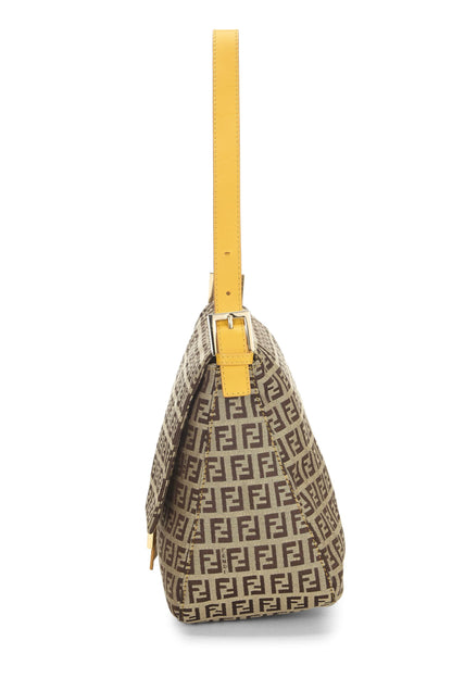 Fendi, Pre-Loved Yellow Zucchino Canvas Mama, Amarillo