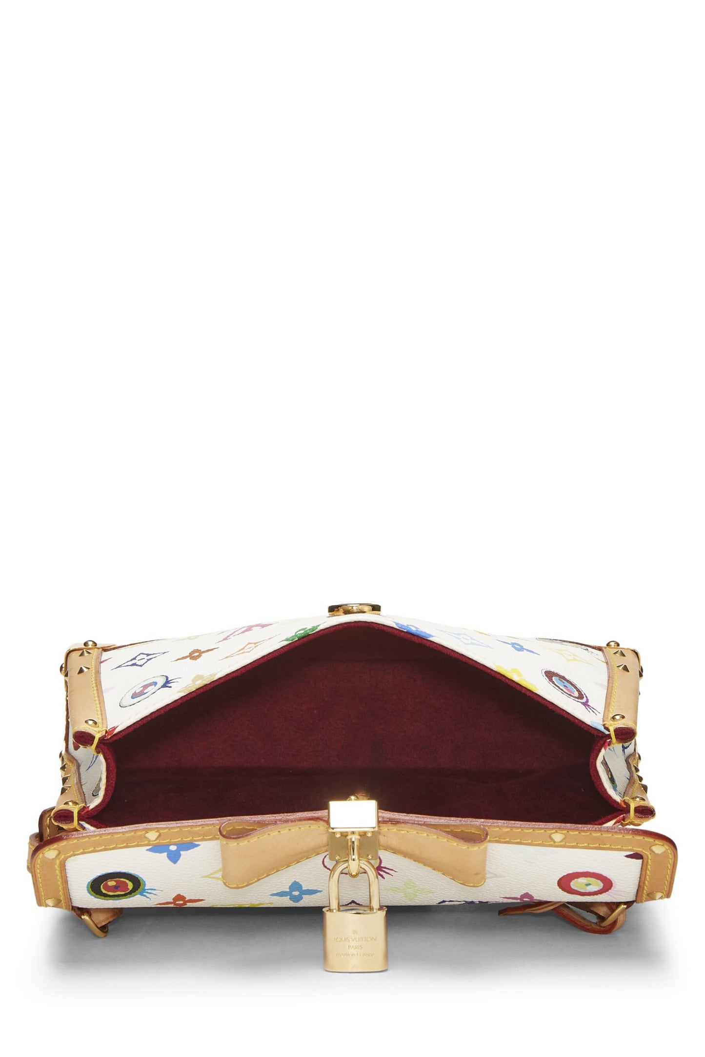 Louis Vuitton, Bolso Miss You Eye Miss You con monograma blanco y multicolor Takashi Murakami x Louis Vuitton, Blanco