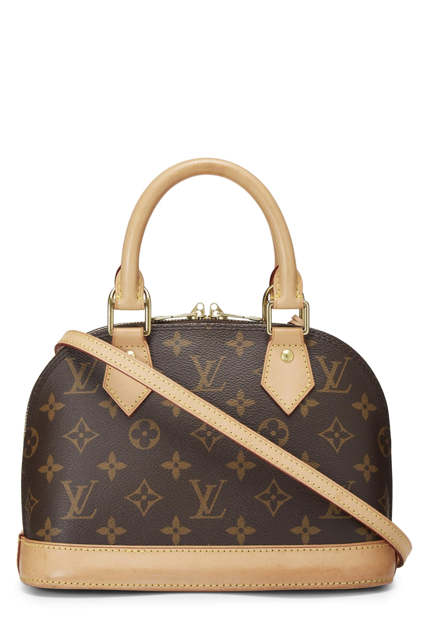 Louis Vuitton, Alma BB en toile Monogram d'occasion, marron