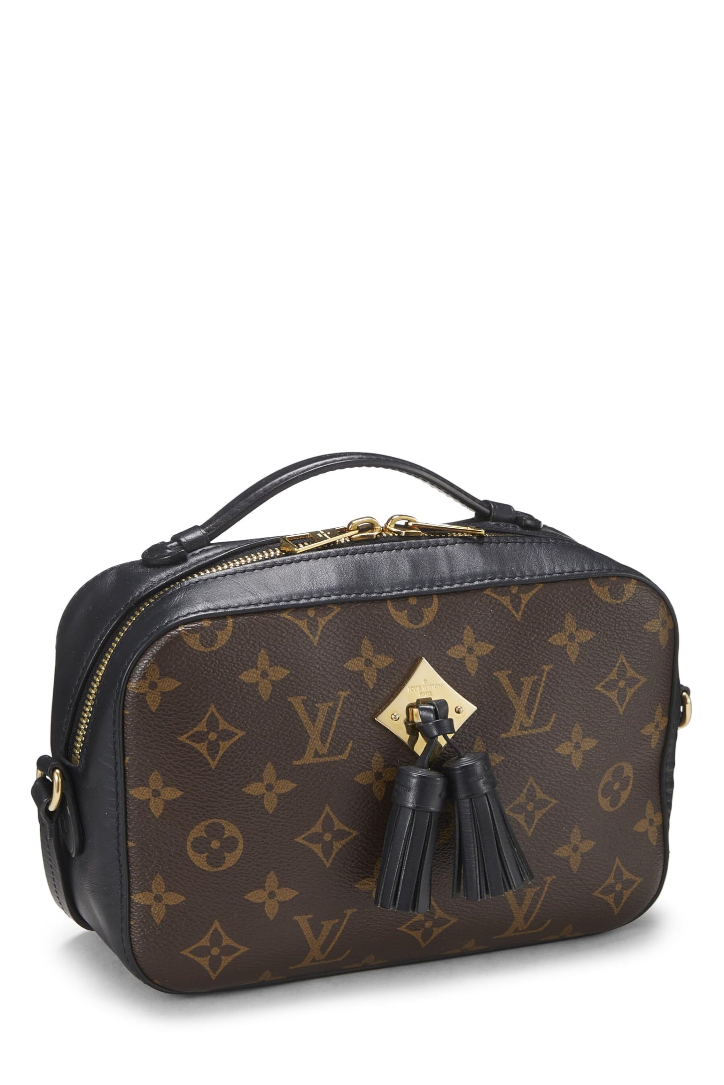 Louis Vuitton, Saintonge de lona con monograma negro Pre-Loved, Negro