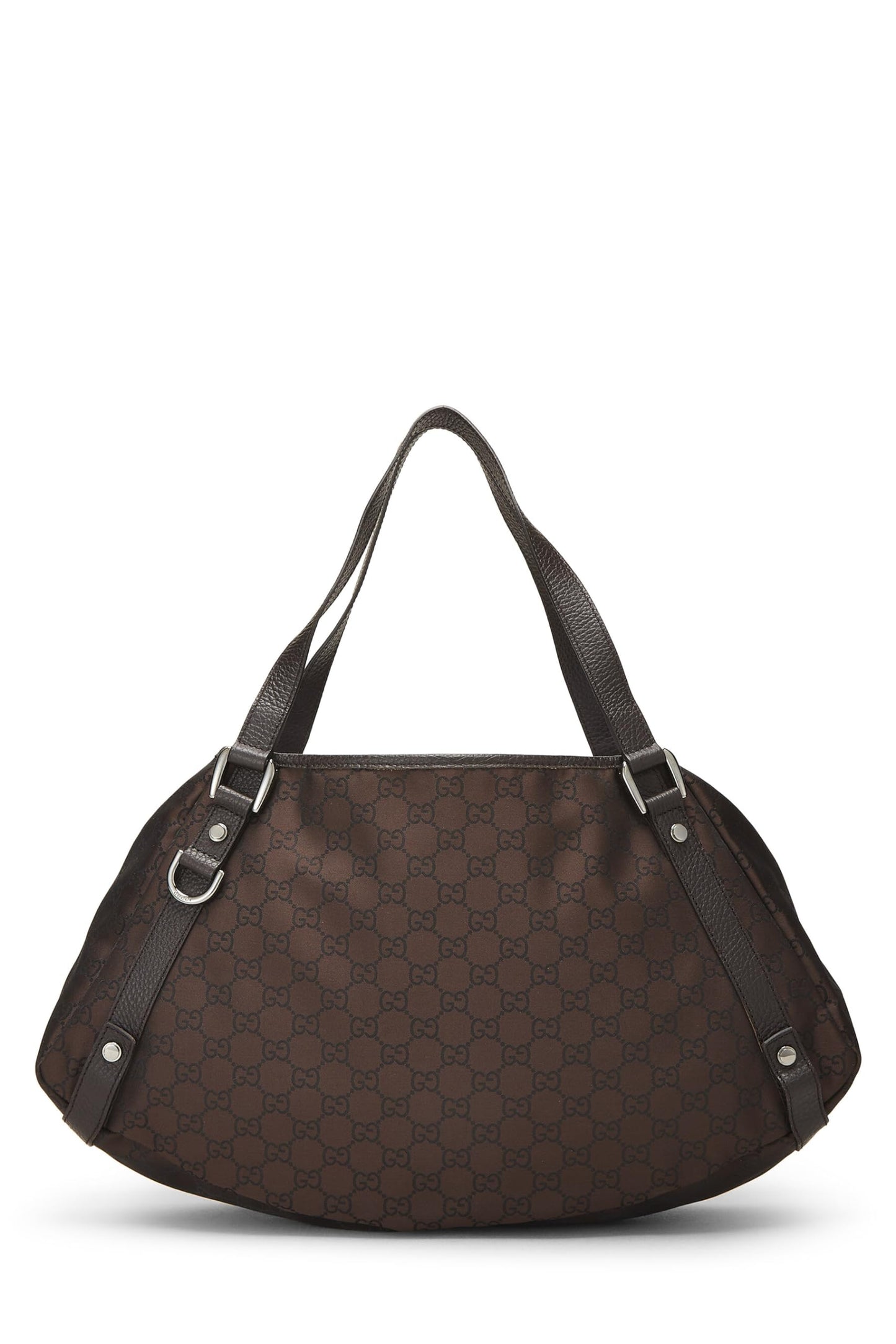 Gucci, sac fourre-tout Abbey en nylon marron GG d'origine, grand modèle, d'occasion, marron