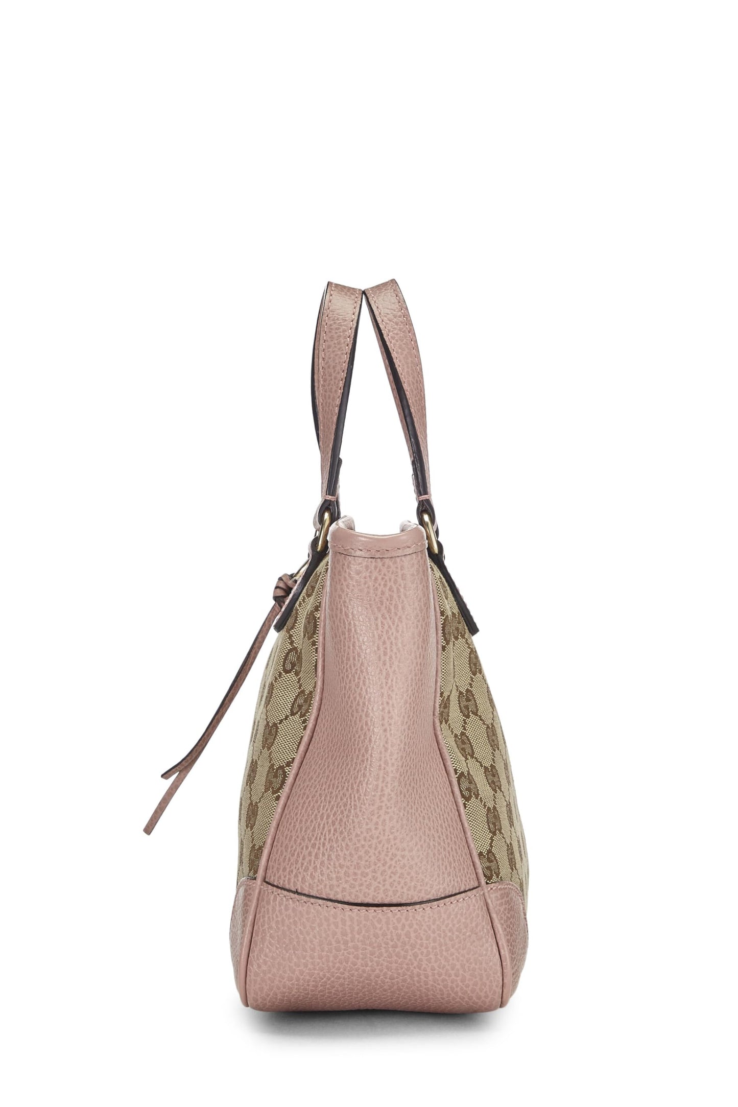 Gucci, sac fourre-tout Bree à poignée supérieure en toile GG rose d'occasion, petit modèle, rose