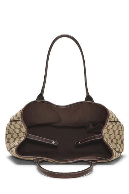 Gucci, sac fourre-tout en toile GG Princy d'origine d'occasion, marron