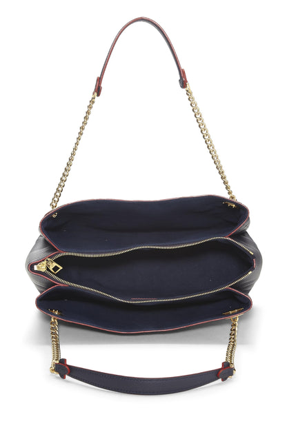 Louis Vuitton, Pre-Loved Blue Infini Monogram Empreinte Surene MM, Navy