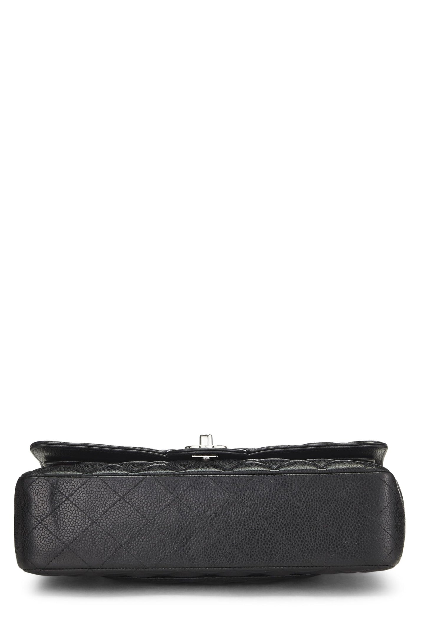 Chanel, Pre-Loved Black Caviar Classic doble solapa mediana, Negro