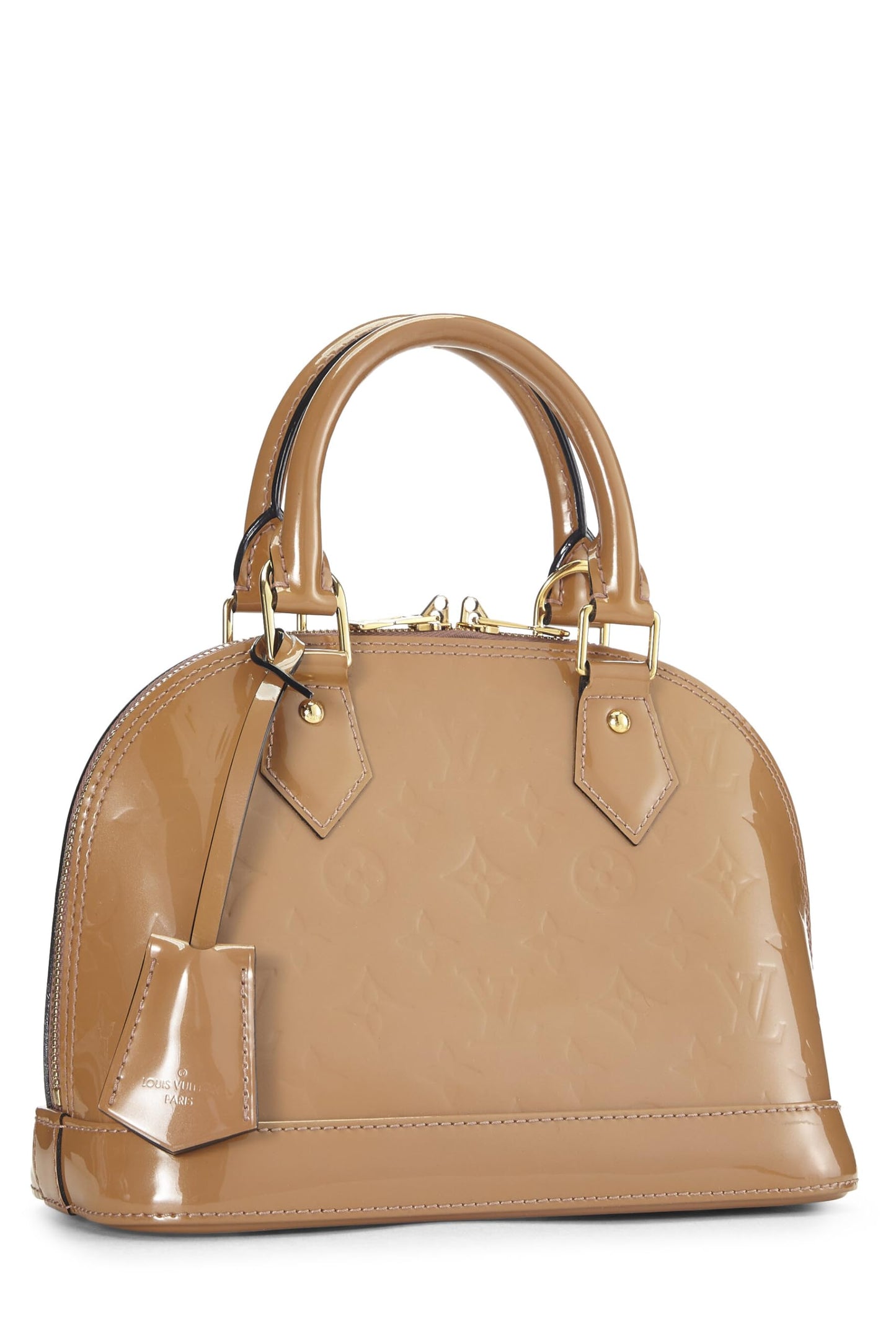 Louis Vuitton, Pre-Loved Noisette Monogram Vernis Alma BB, Beige