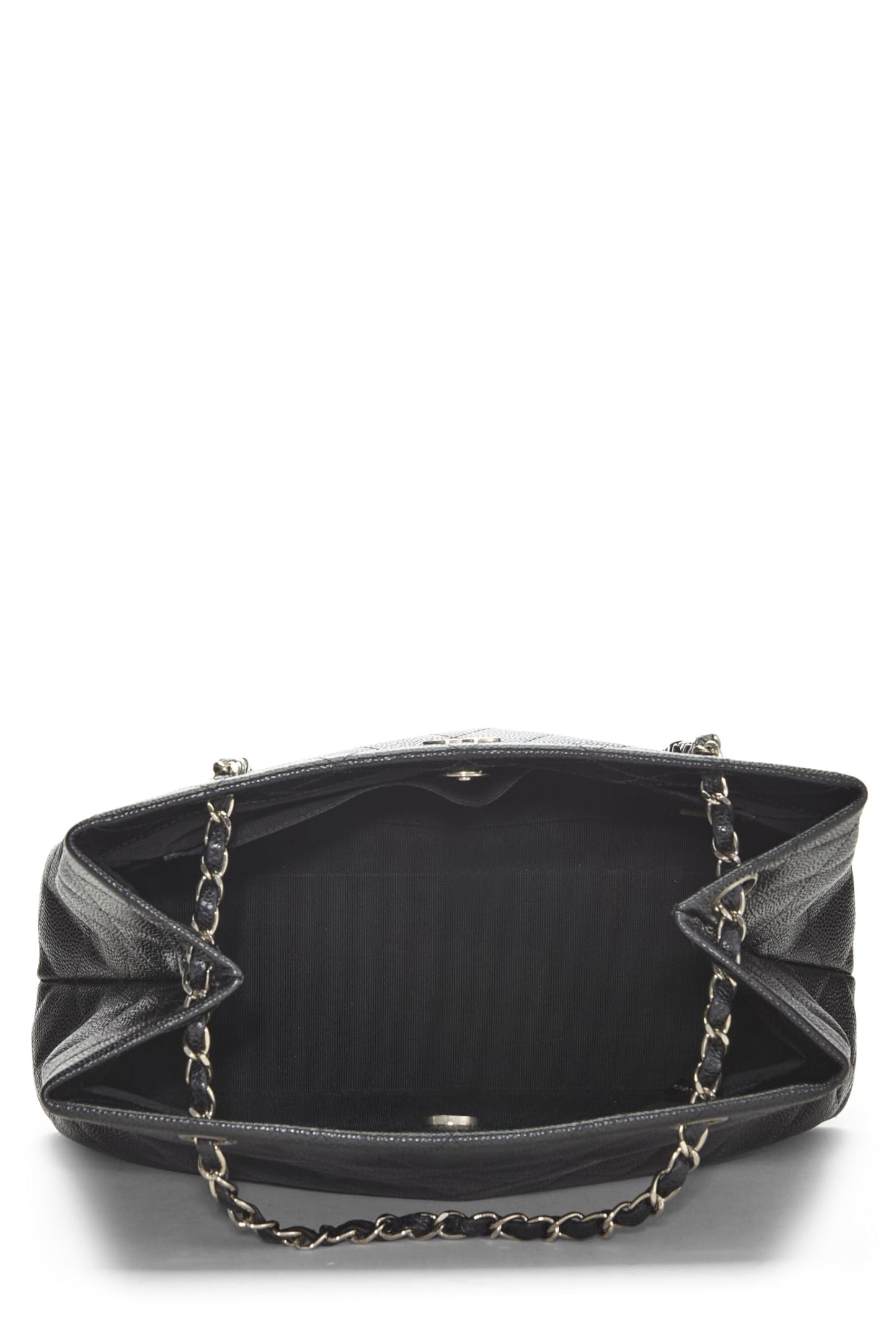 Chanel, Bolso tote pequeño de caviar negro Pre-Loved, Negro