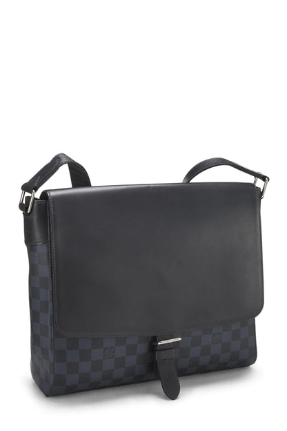 Louis Vuitton, sac Newport Messenger MM Damier Cobalt d'occasion, bleu