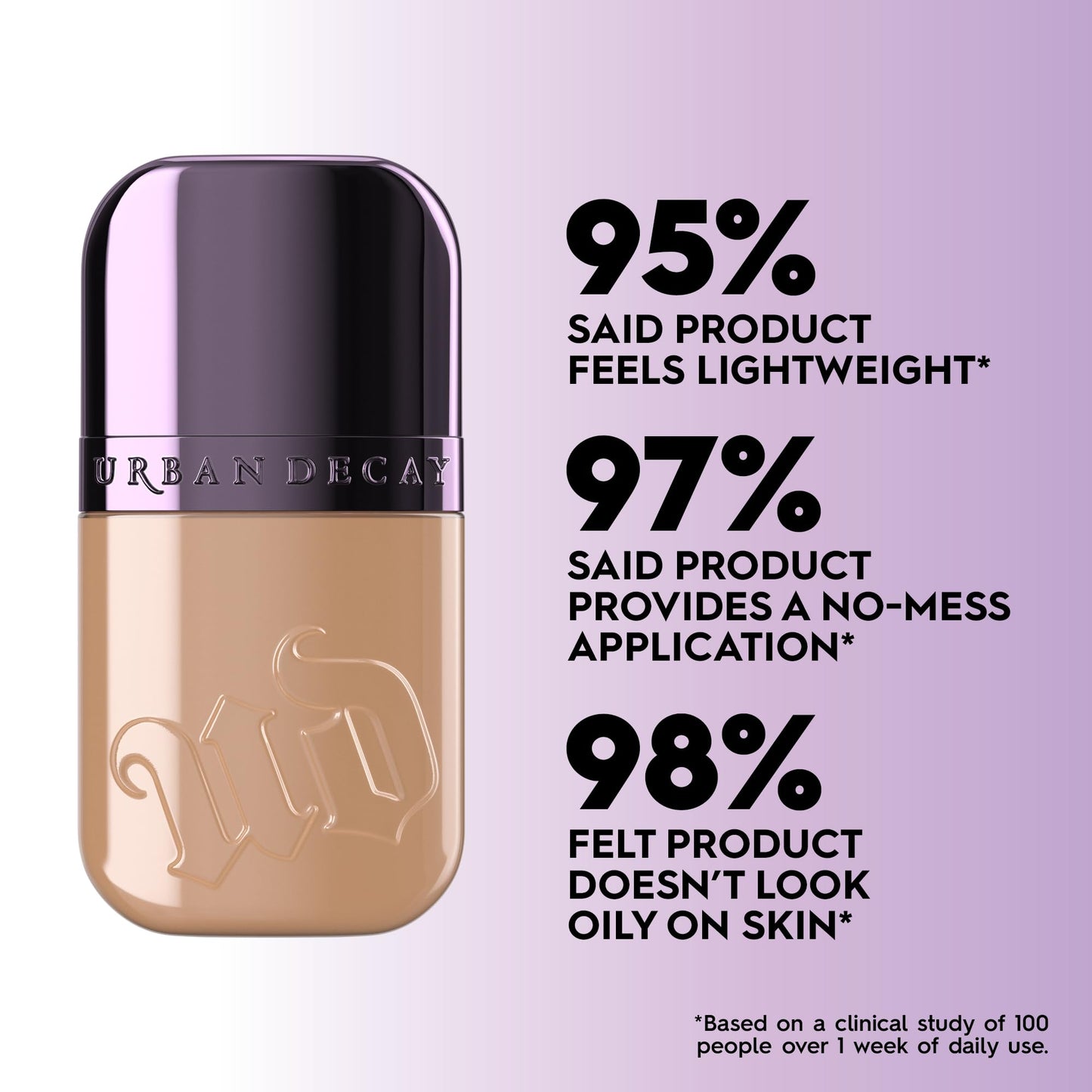 Urban Decay Face Bond Self-Setting Waterproof Foundation, Medium Coverage, Natural Matte Finish, 3% Niacinamide Serum Improves Skin Texture Feel, Transfer-Resistant, Sweat-Proof, Blurs Skin - Shade 18