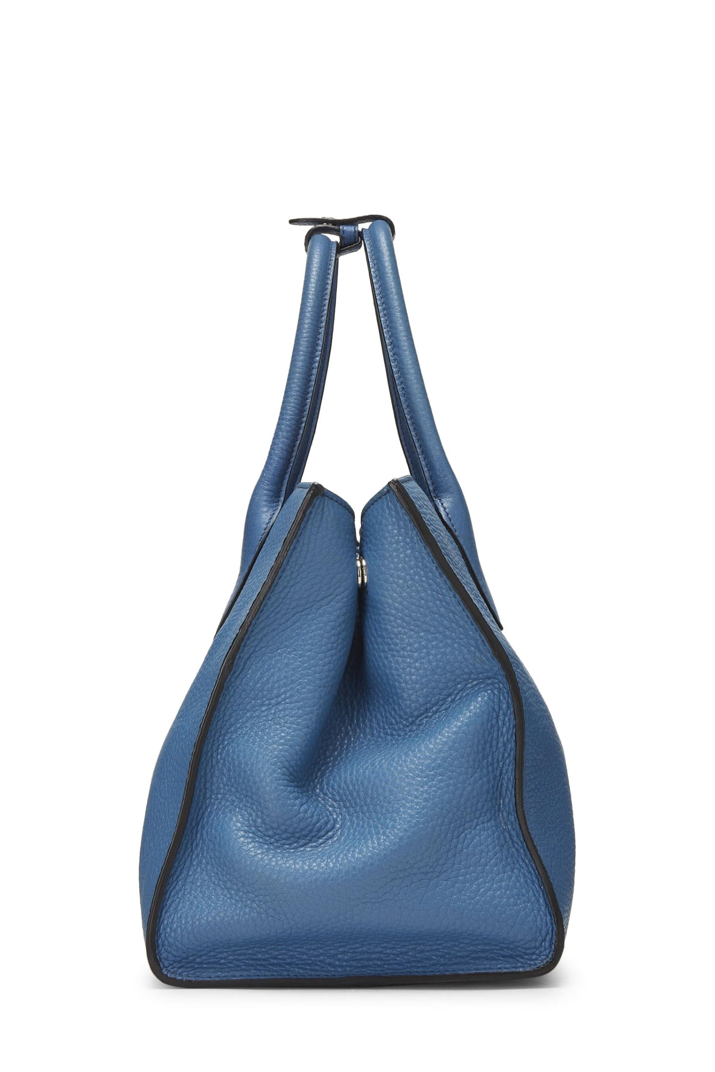 Prada, Cabas convertible Vitello Daino bleu pré-aimé, Bleu