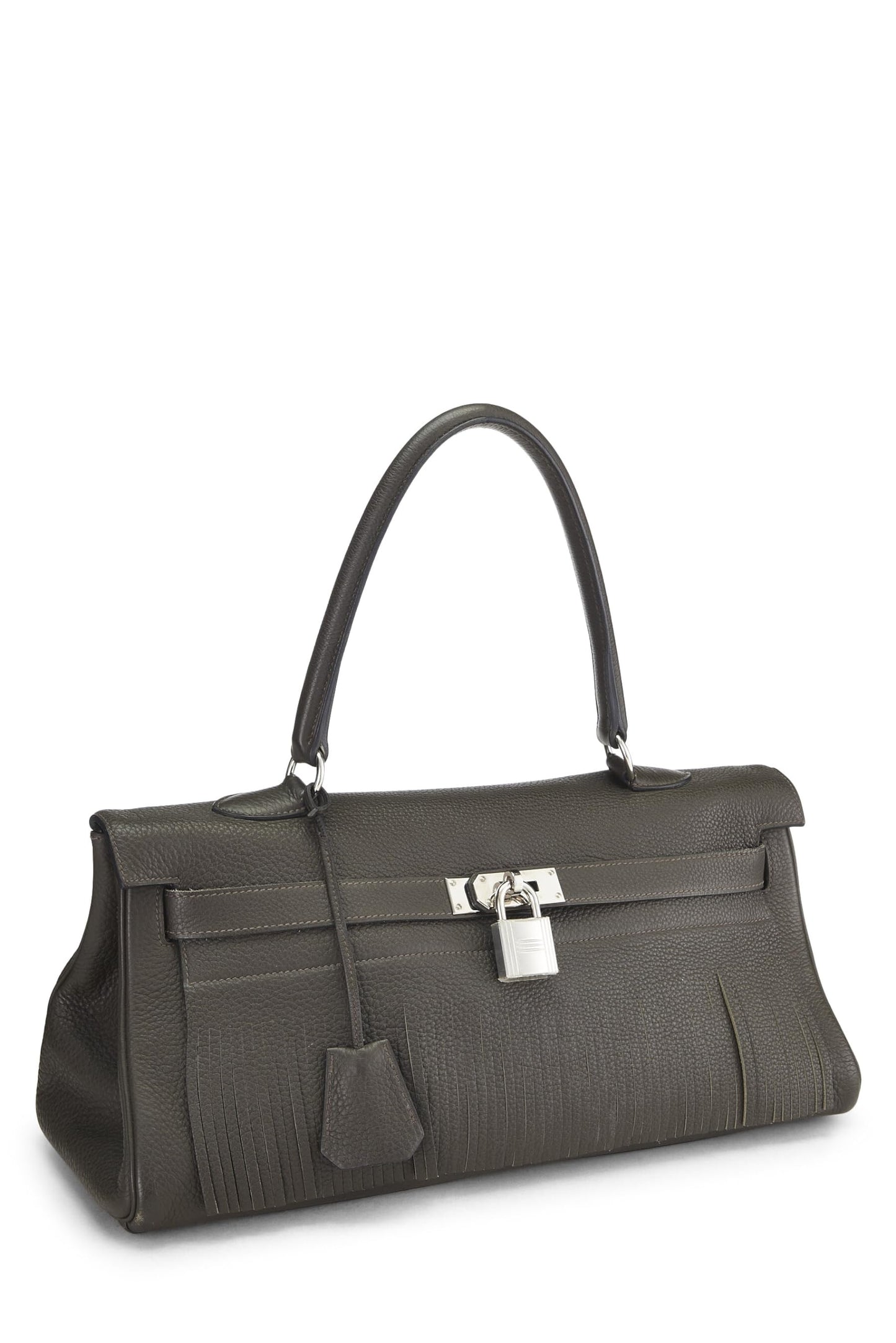 Hermès, Sac Kelly 42 Vert Gris Clémence d'occasion, Vert Gris