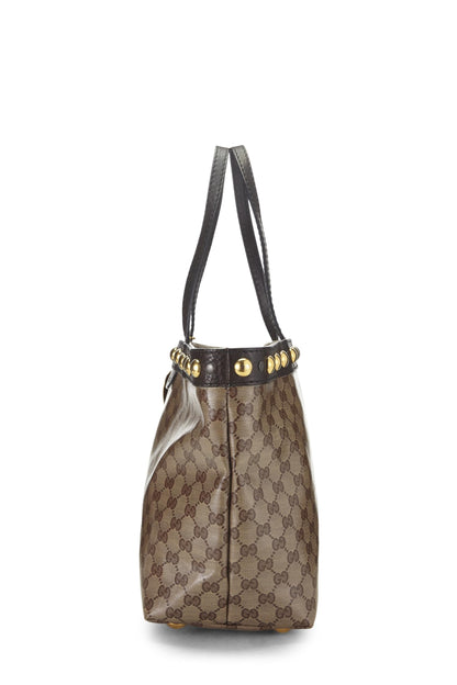 Gucci, sac fourre-tout Babouska en cristal GG d'occasion de taille moyenne, marron