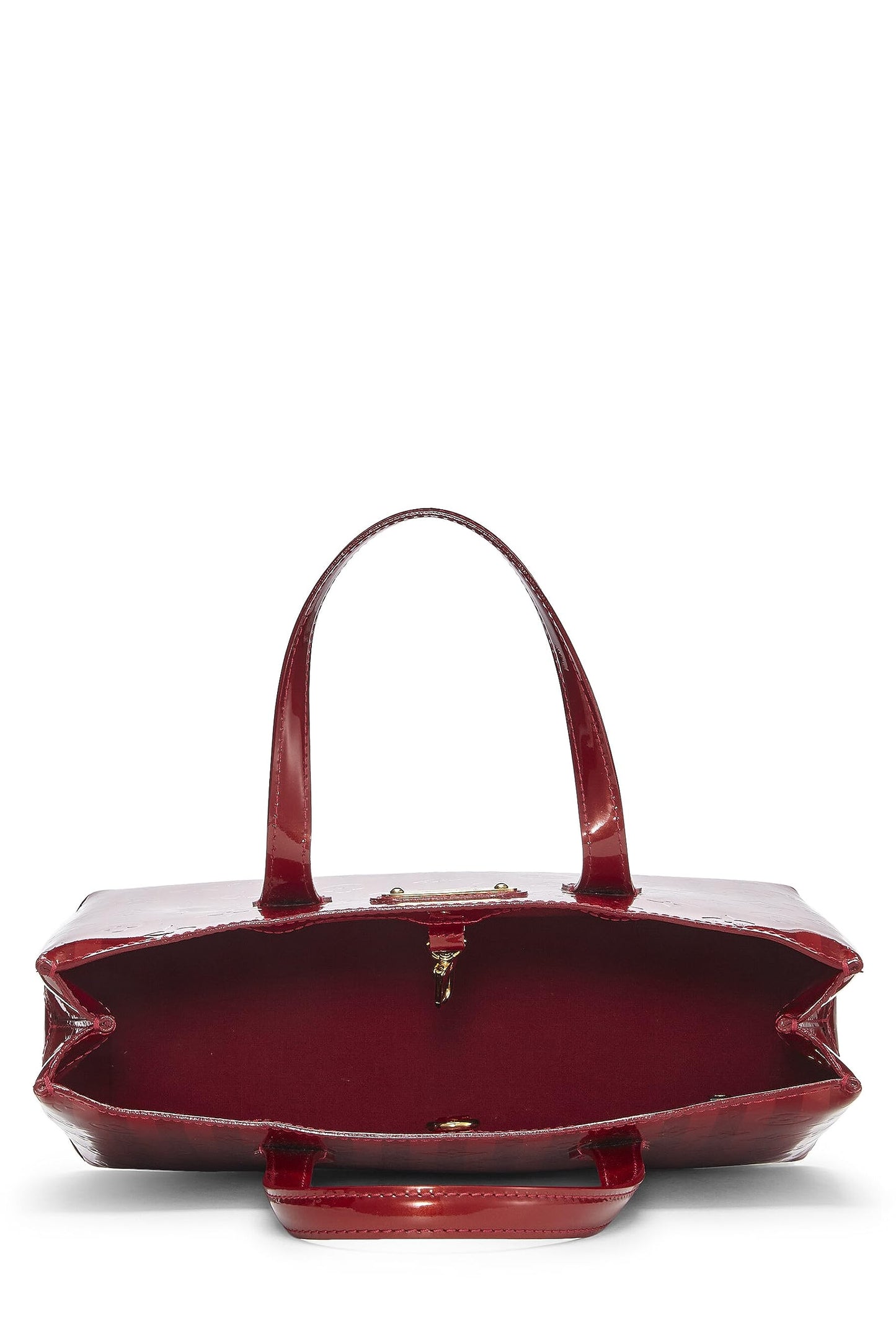 Louis Vuitton, Monograma rojo Pre-Loved Vernis Rayures Wilshire PM, Rojo