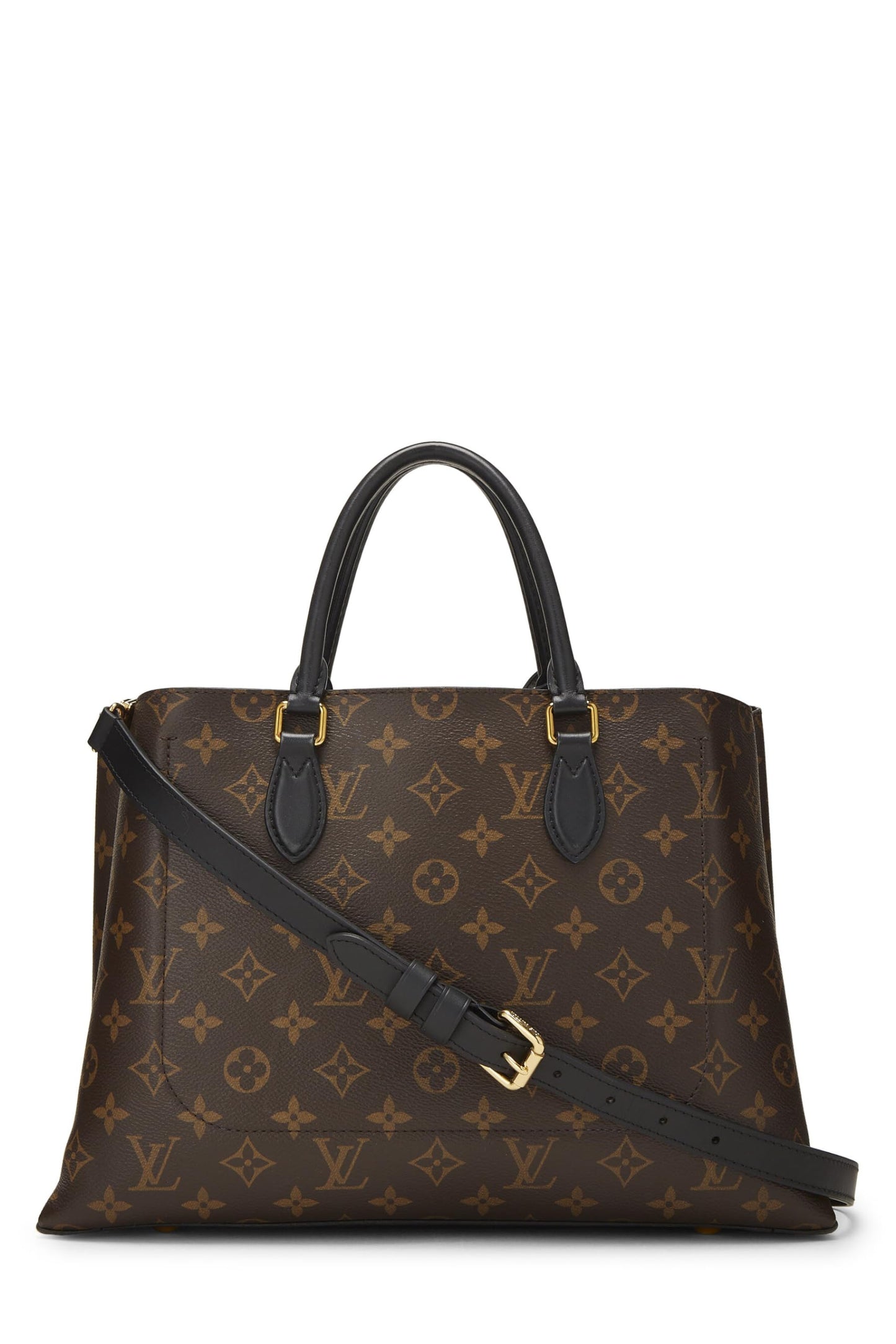 Louis Vuitton, sac fourre-tout à fleurs noir Monogram d'occasion, noir