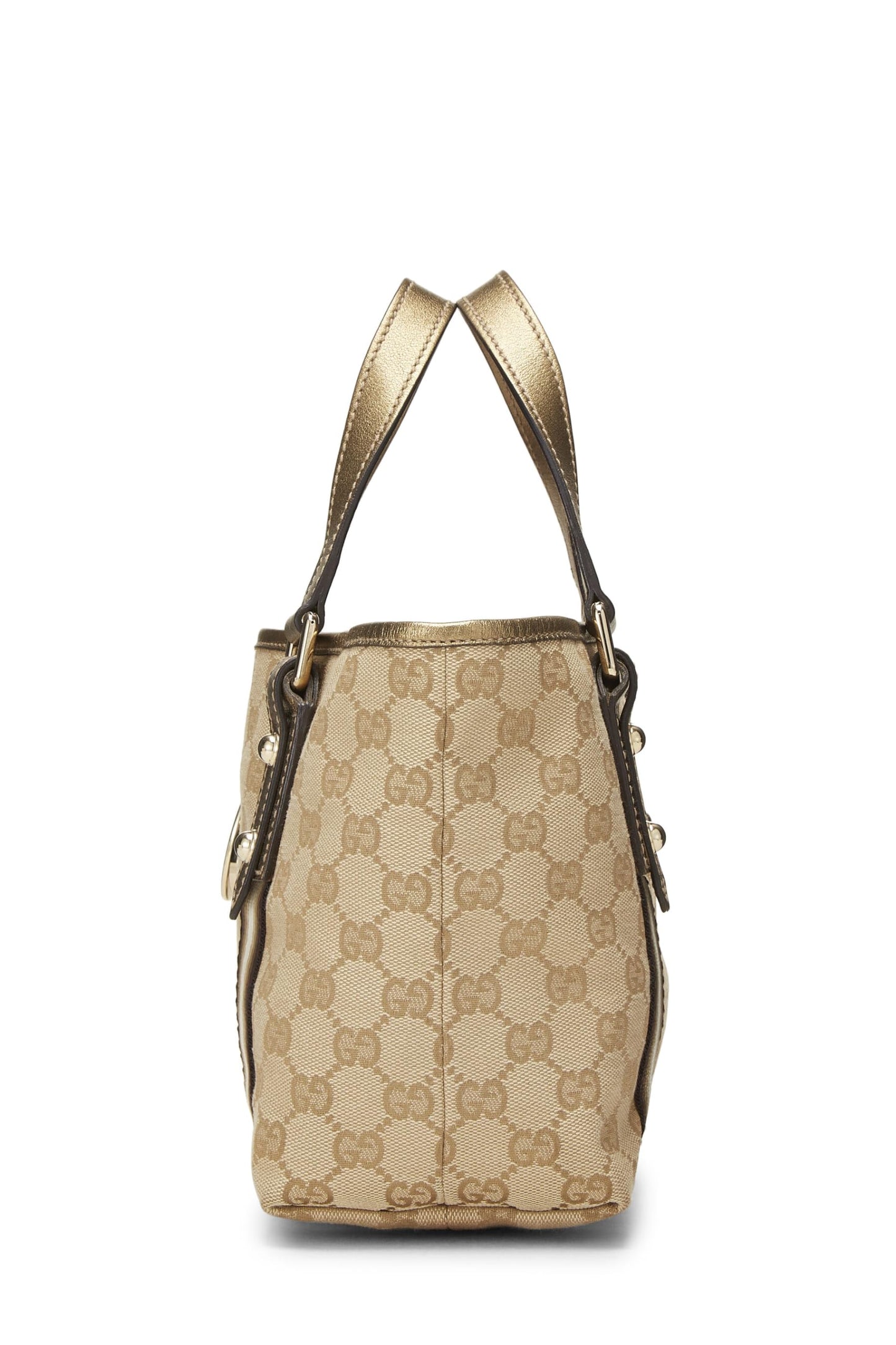 Gucci, Pre-Loved Gold GG Canvas Jolicoeur Tote Small, Gold