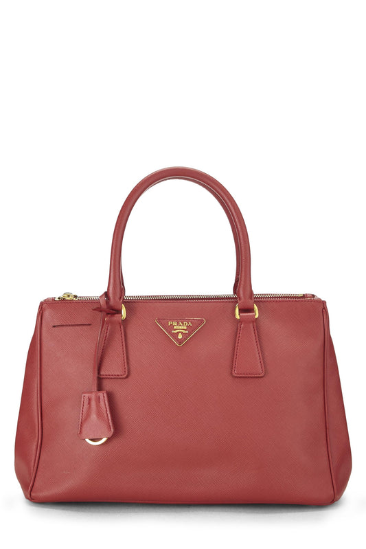 Prada, Bolso ejecutivo mediano Saffiano rojo Pre-Loved, Rojo