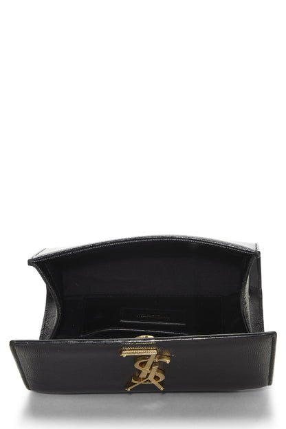 Yves Saint Laurent, Kate Small Pre-Loved de cuero granulado negro, Negro