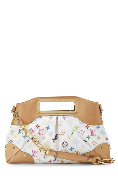 Louis Vuitton, Takashi Murakami x Louis Vuitton Judy MM Blanc Monogram Multicolore d'occasion, Blanc