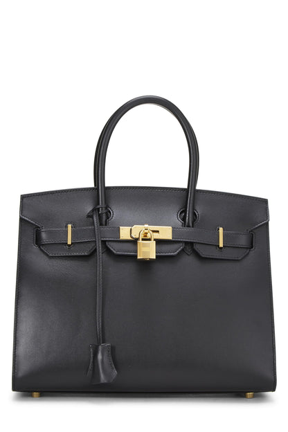 Hermès, Pre-Loved Monsieur Sellier Birkin 30 negro, Negro