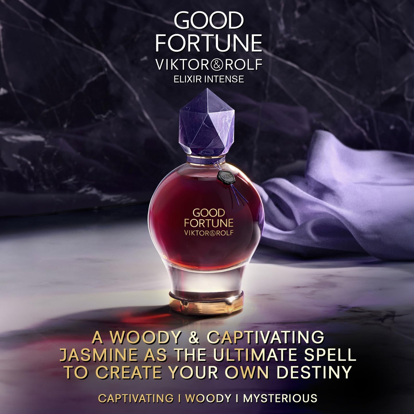 Viktor&amp;Rolf - Good Fortune Eau de Parfum Intense - Floral y ambarado - Perfume de mujer - Con notas de vainilla y sándalo - 0,34 fl oz - Tamaño de viaje