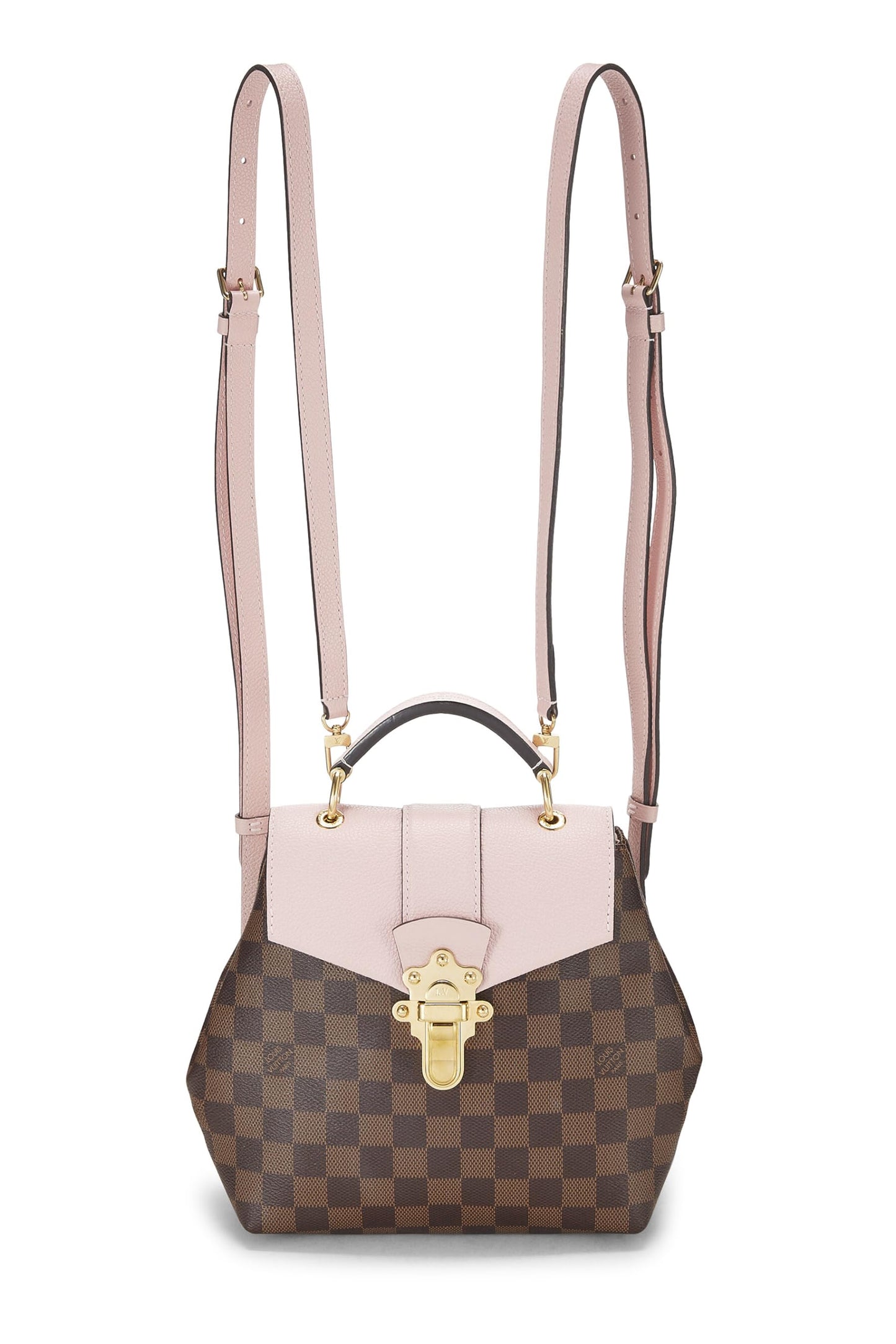 Louis Vuitton, Mochila Damier Ebene Clapton rosa pre-Loved, Rosa