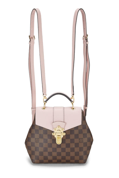 Louis Vuitton, Pre-Loved Pink Damier Ebene Clapton Backpack, Pink