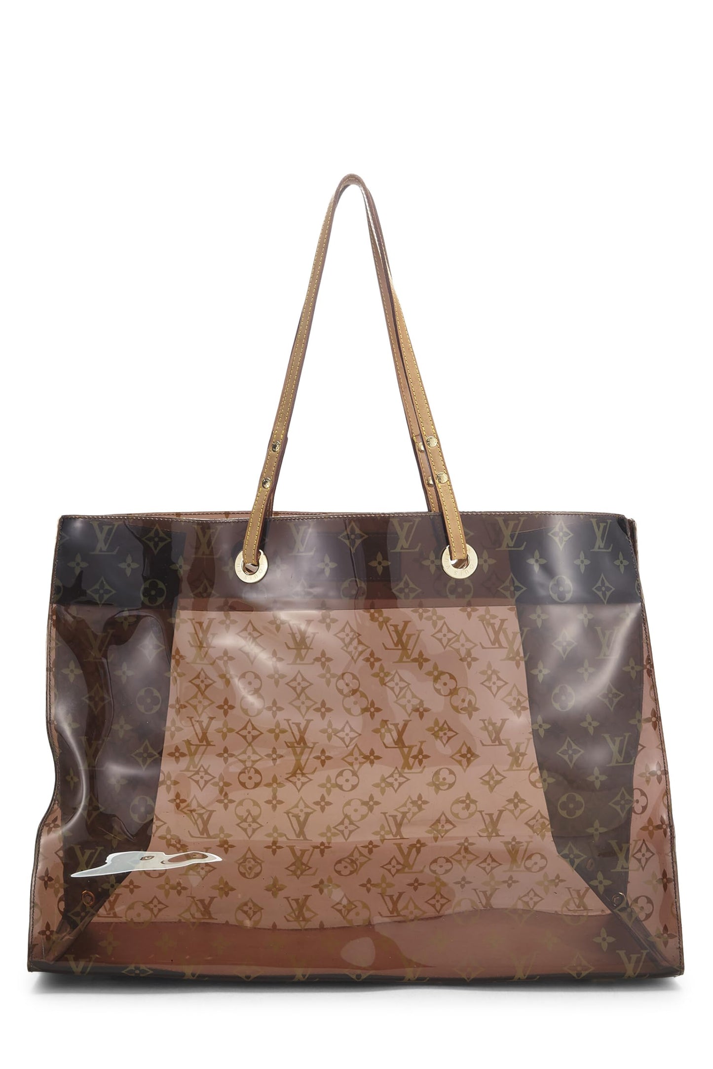 Louis Vuitton, Bolso tote Cruise Cabas de vinilo marrón con monograma Pre-Loved GM, Marrón