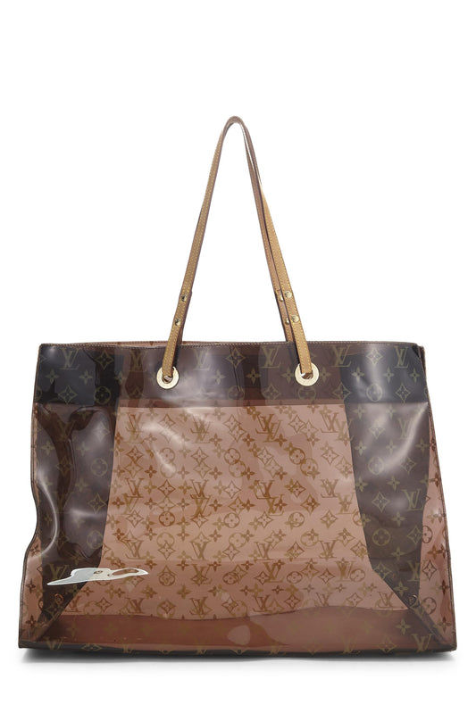 Louis Vuitton, Cabas Cruise en vinyle monogrammé marron d'occasion GM, marron