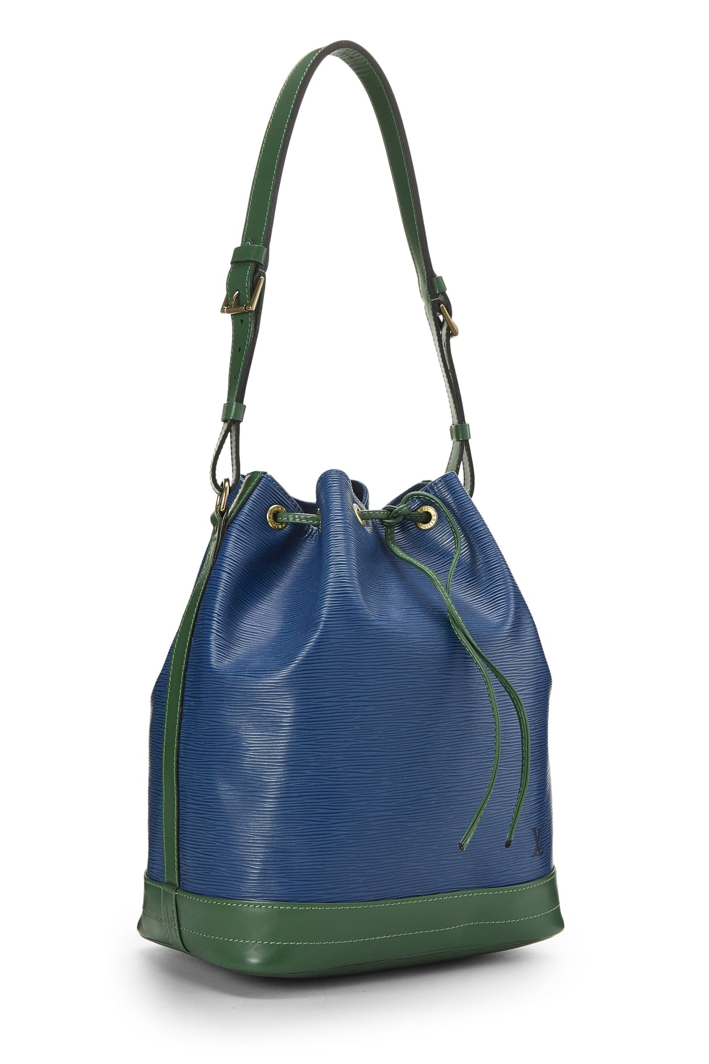 Louis Vuitton, Pre-Loved Epi Noé en azul Toledo y verde Borneo, multicolor