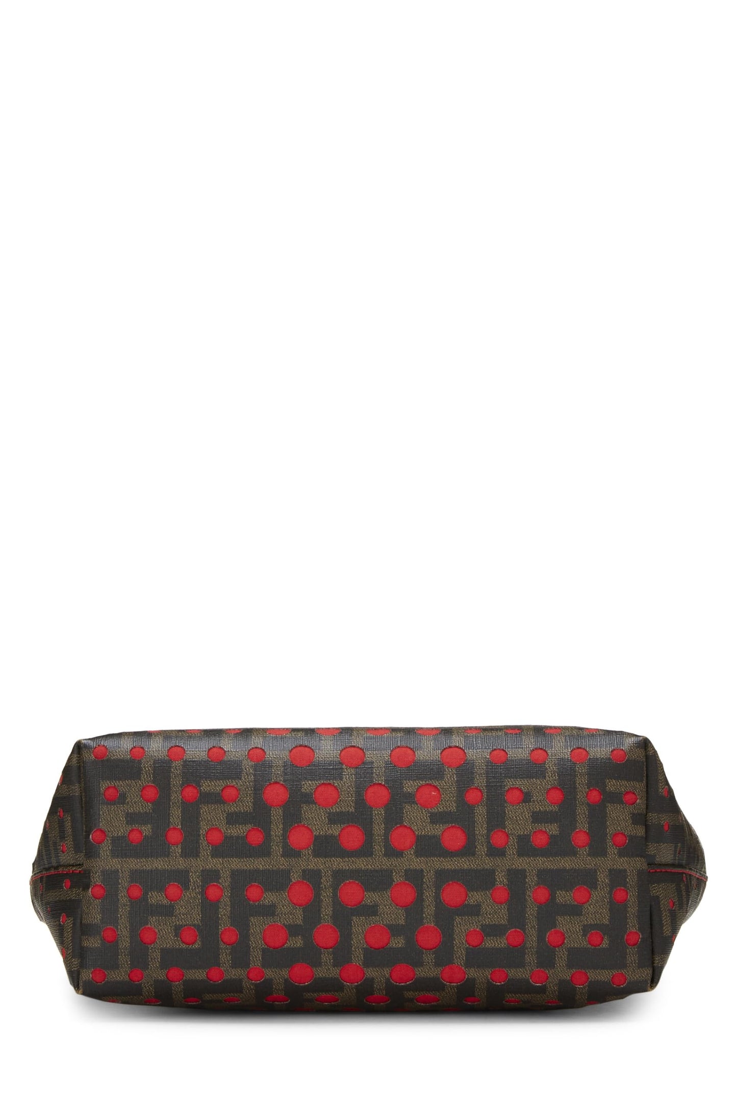 Fendi, Mini sac fourre-tout Spalmati Roll en toile enduite Zucca rouge d'occasion, rouge