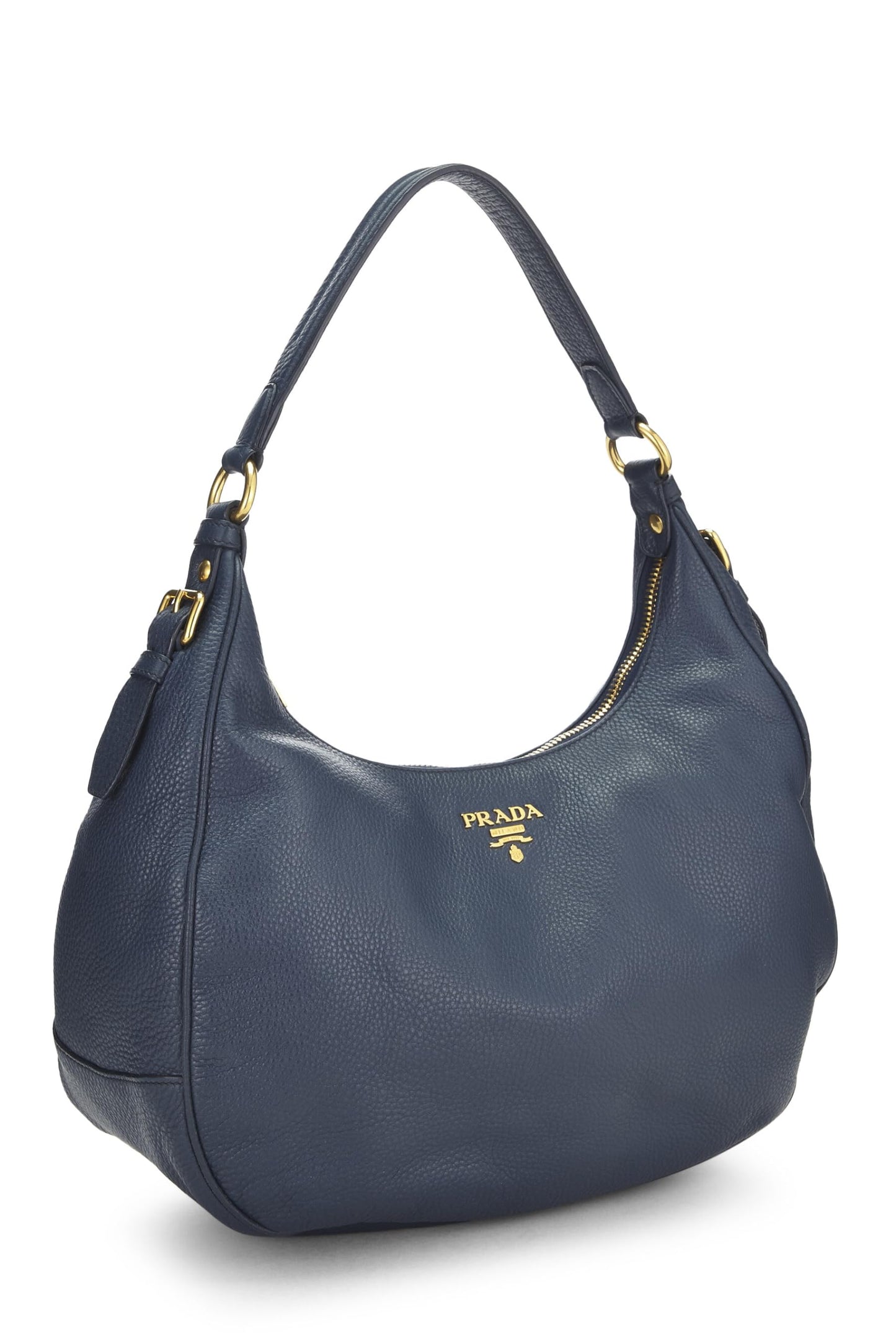 Prada, Pre-Loved Azul Vitello Daino Hobo, Azul