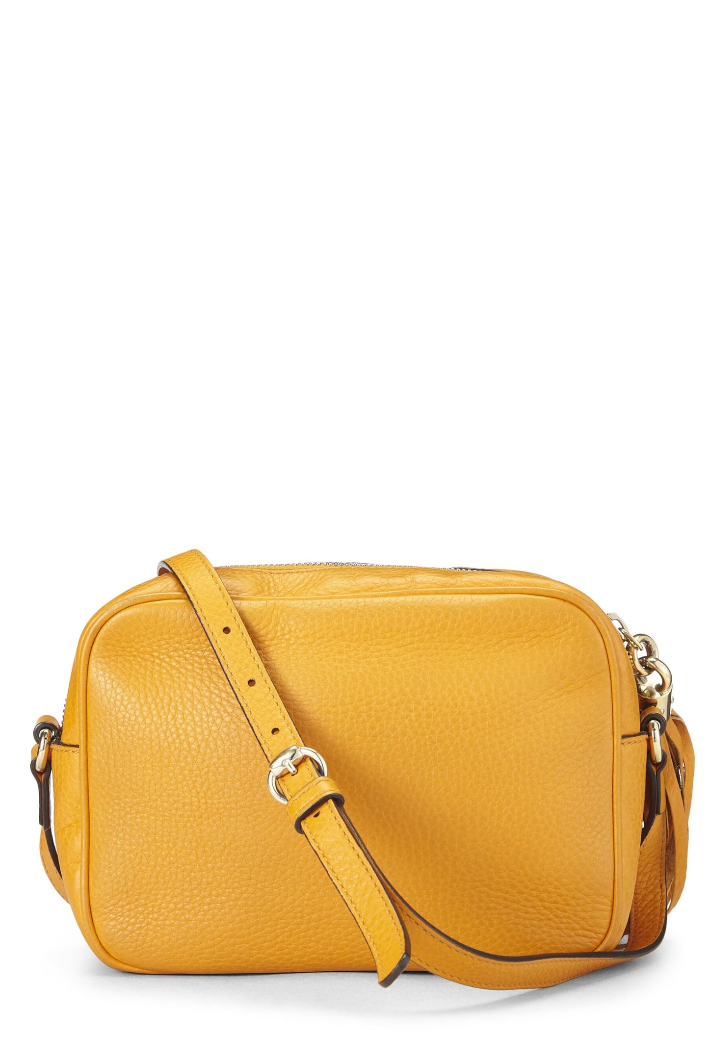 Gucci, Soho Disco en cuir grainé orange d'occasion, orange