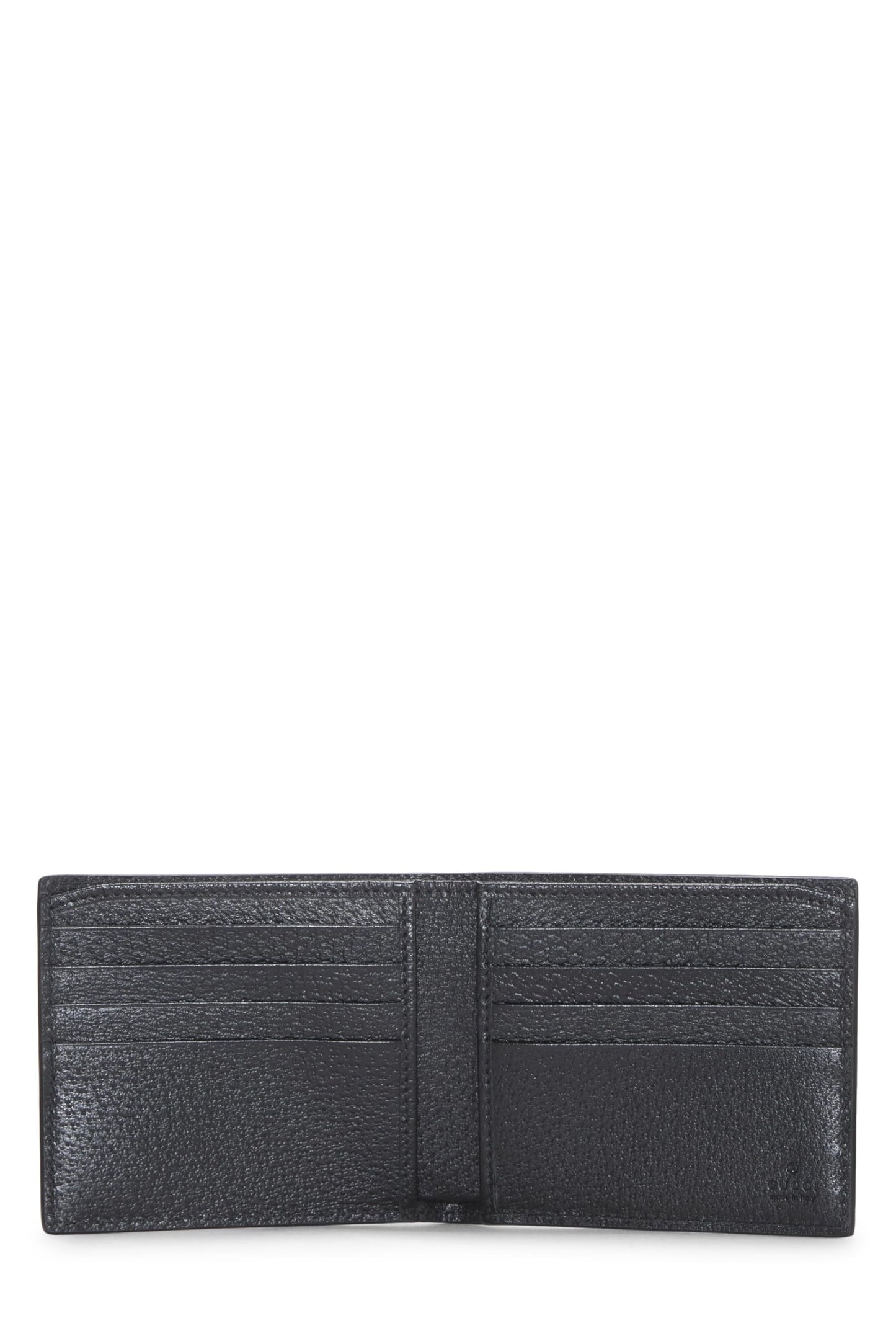 Gucci, Pre-Loved Black Leather Bifold Wallet, Black