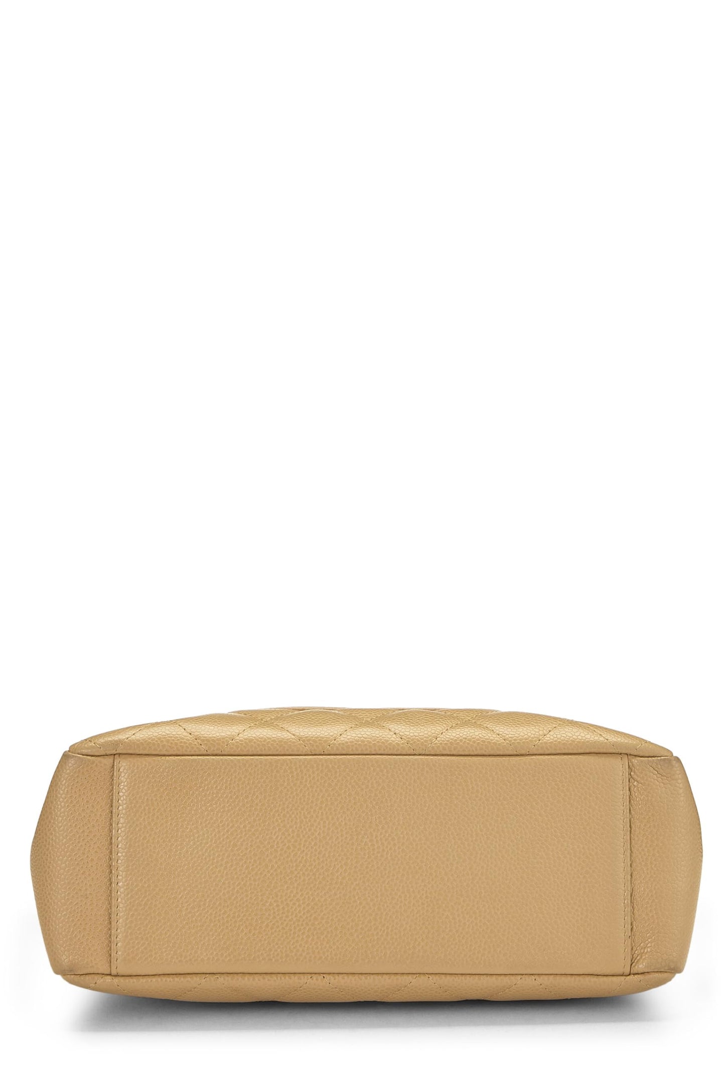 Chanel, sac cabas matelassé beige Caviar Petite d'occasion (PST), beige