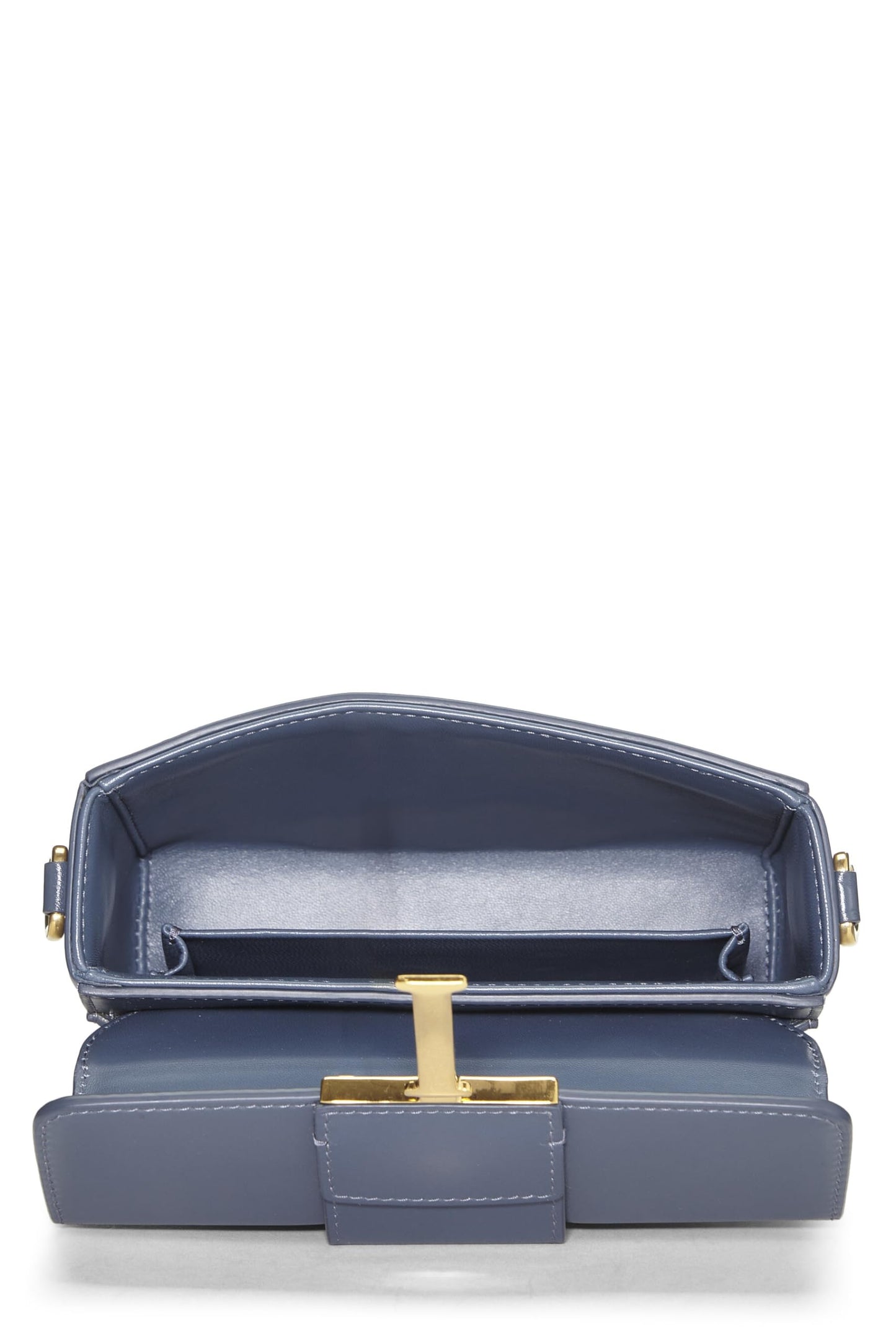 Dior, sac 30 Montaigne Box en cuir de veau bleu marine d'occasion, bleu marine