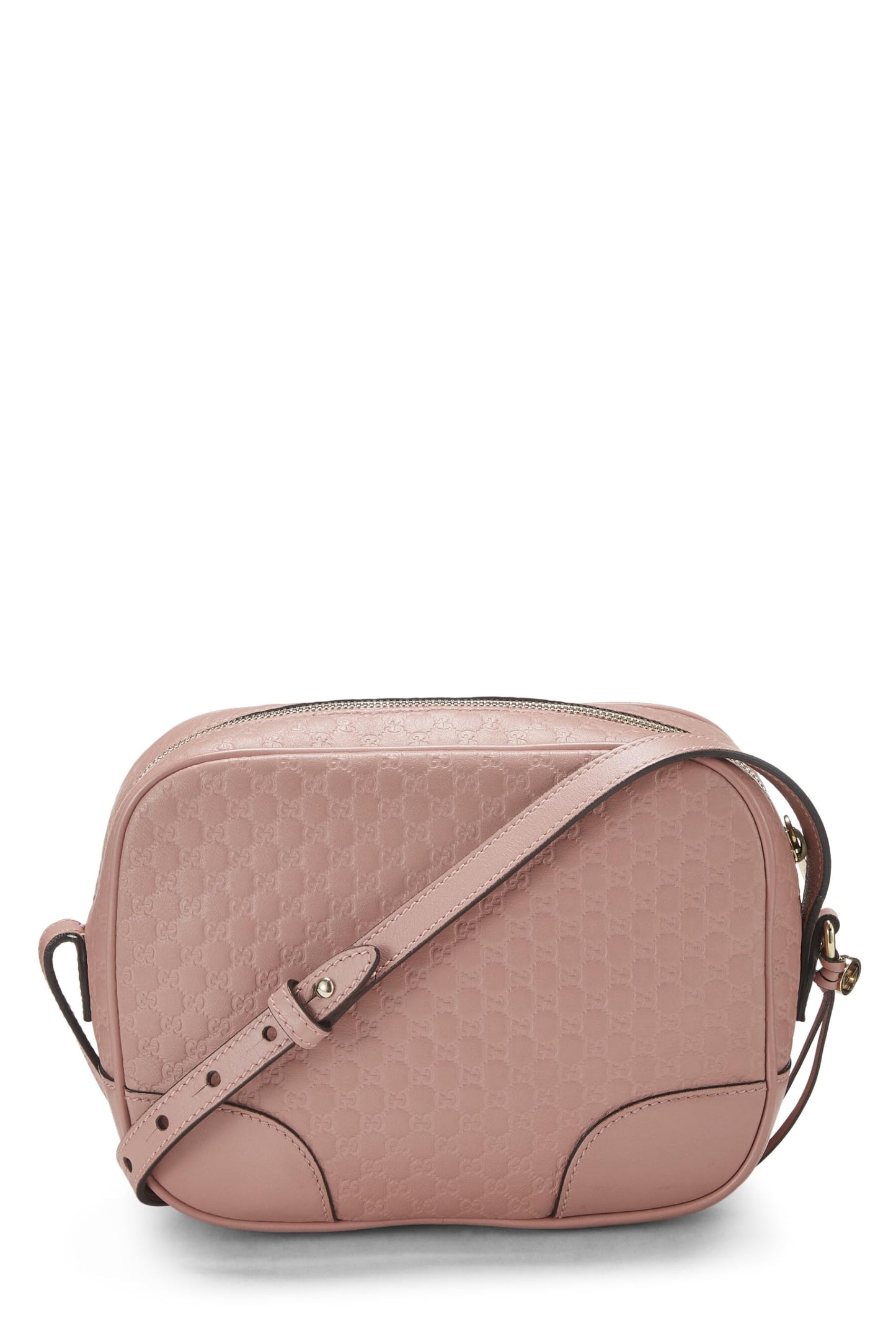 Gucci, sac à bandoulière Bree en cuir Microguccissima rose d'occasion, rose