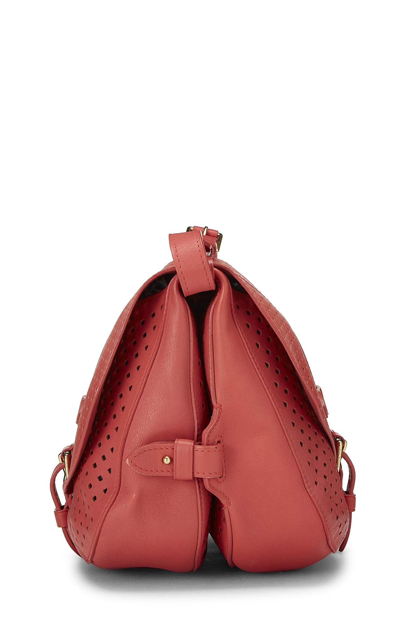 Louis Vuitton, Saumur 30 en cuir perforé rose d'occasion, rose