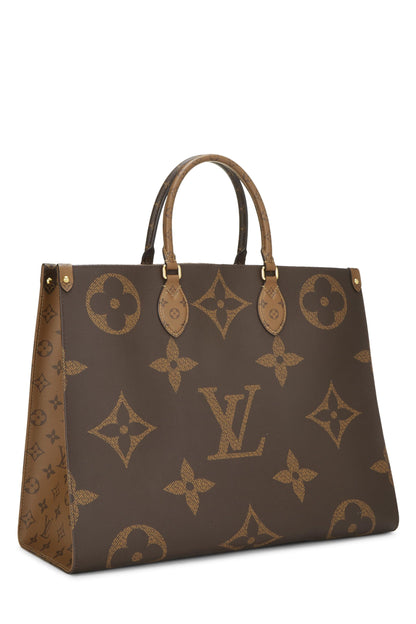 Louis Vuitton, Monogram Reversed Giant On The Go GM d'occasion, marron