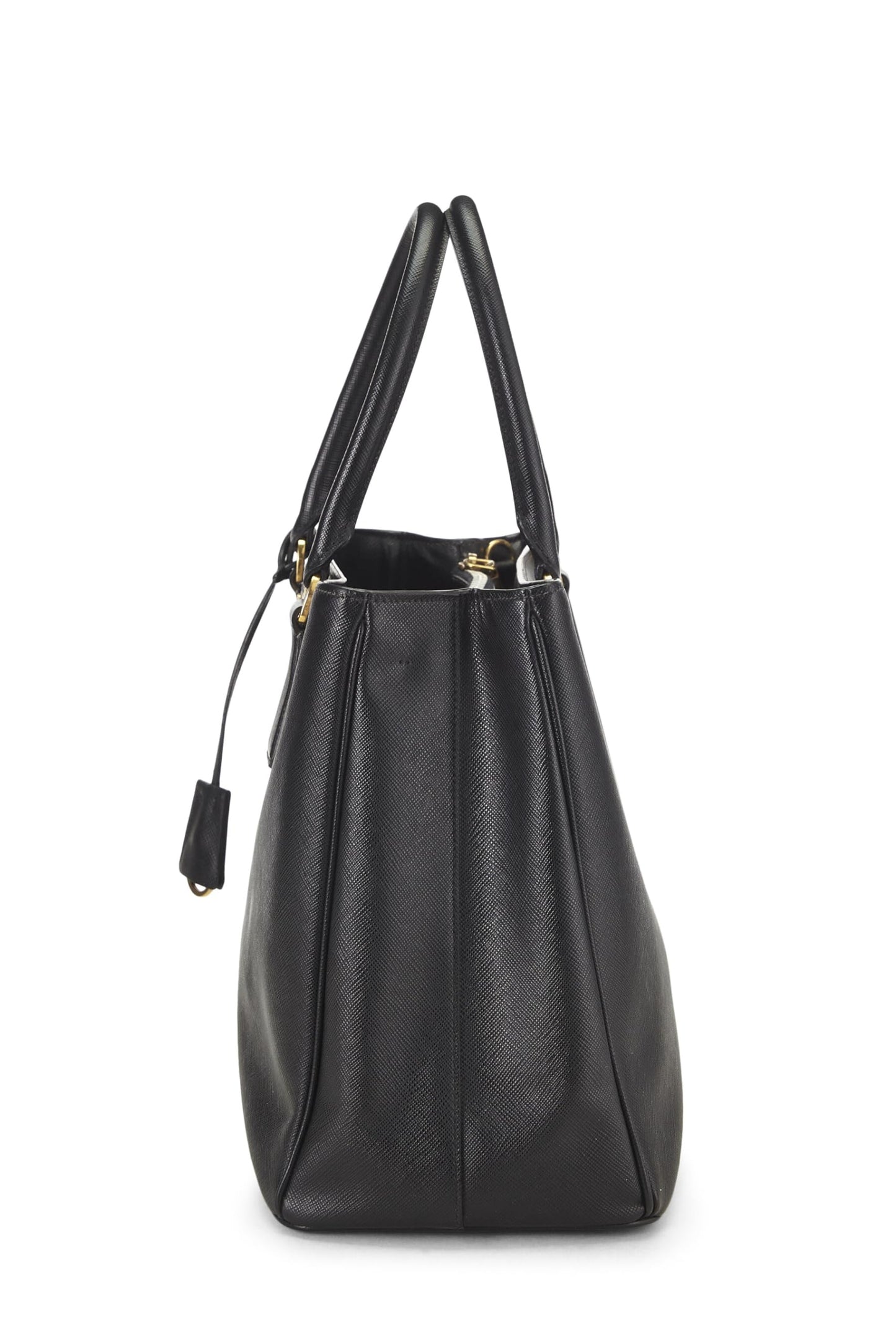 Prada, sac fourre-tout Executive moyen en saffiano noir d'occasion, noir