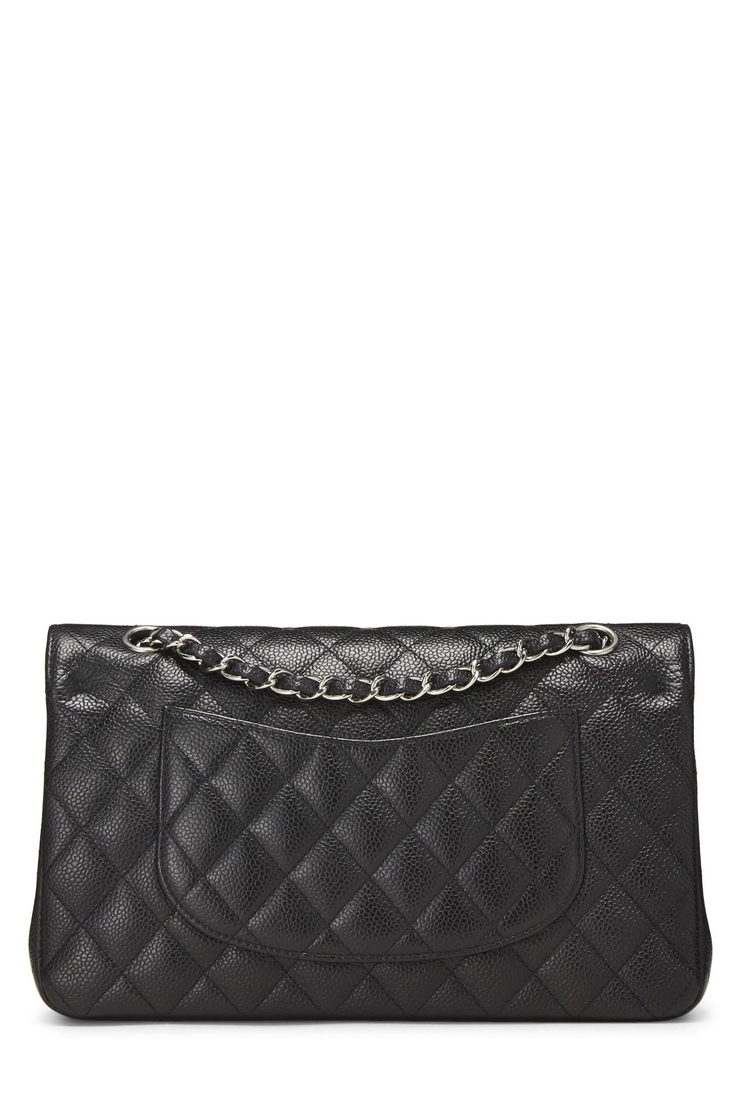 Chanel, Pre-Loved Black Quilted Caviar Classic Double Flap Medium, Black