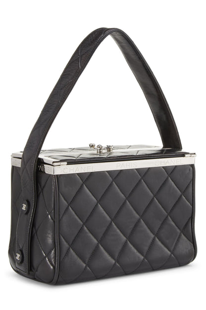 Chanel, Pre-Loved Black Quilted Lambskin Box Vanity Small, Black