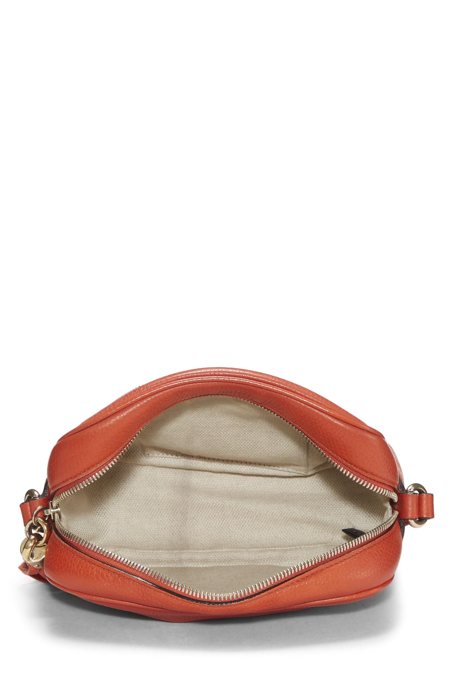 Gucci, Pre-Loved Orange Grained Leather Soho Disco, Orange