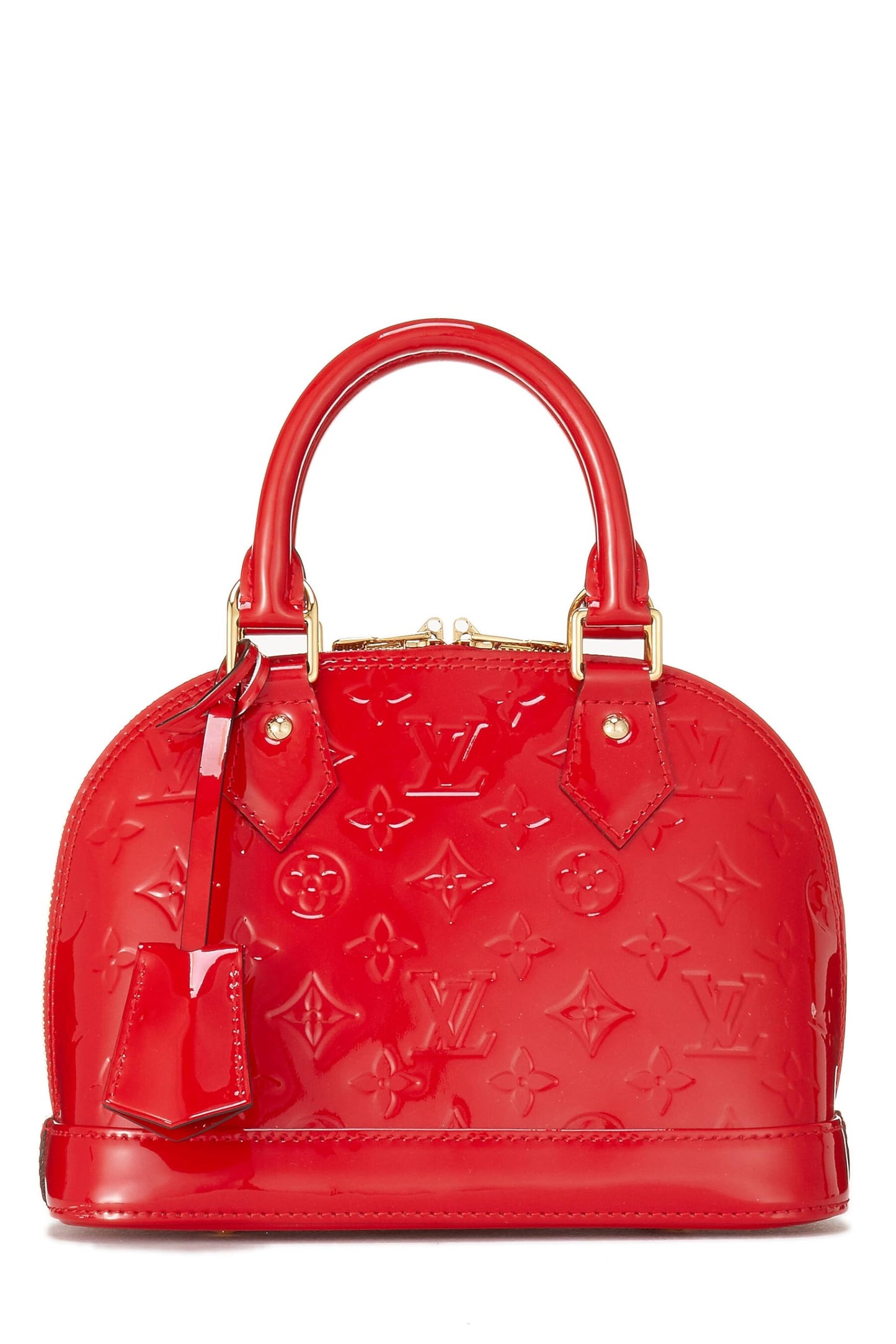 Louis Vuitton, Pre-Loved Cerise Monogram Vernis Alma BB, Red