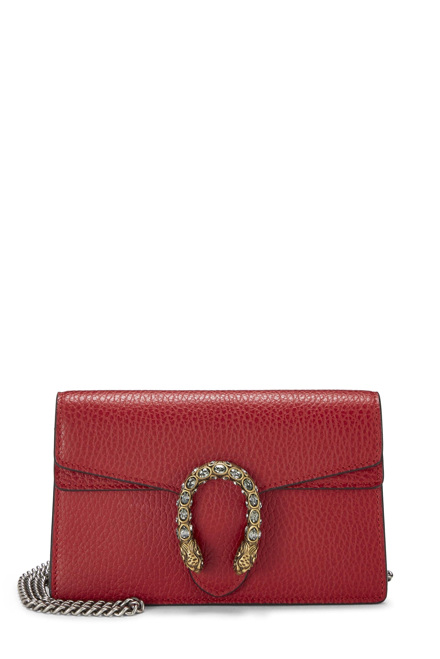 Gucci, Dionysus Super Mini en cuir rouge d'occasion, rouge