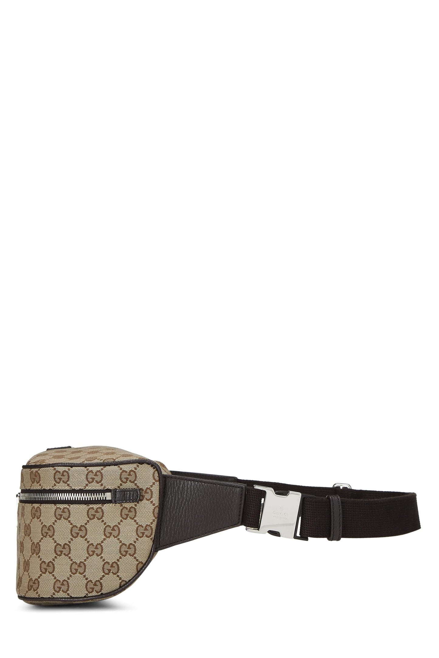 Gucci, pochette de taille en toile GG d'origine d'occasion, marron