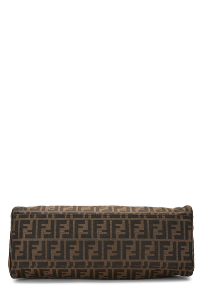 Fendi, Pre-Loved Brown Zucca Velour Bag Du Jour Small, Brown