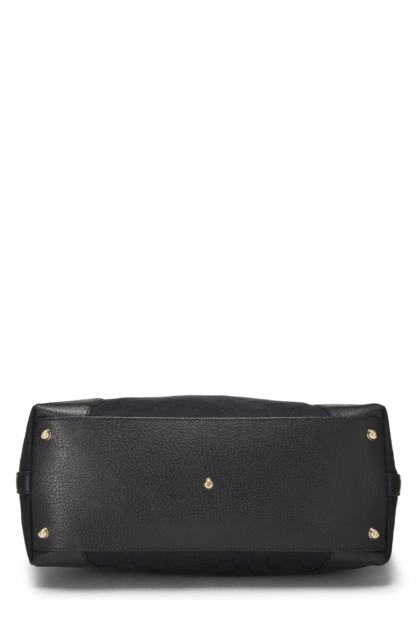 Gucci, sac fourre-tout en toile GG noir d'occasion de taille moyenne, noir