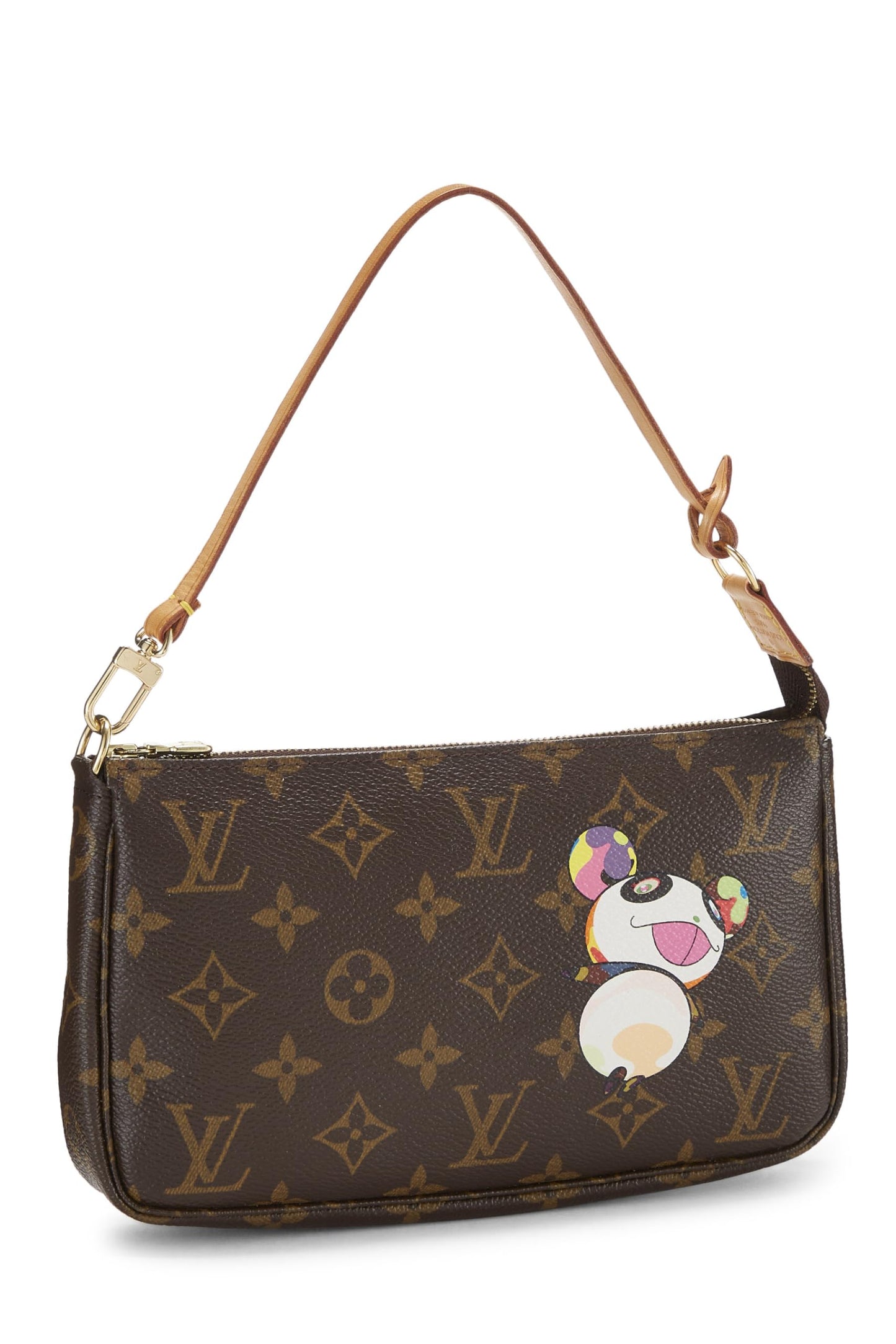 Louis Vuitton, Takashi Murakami x Louis Vuitton Monogram Canvas Panda Pochette Accessoires d'occasion, marron