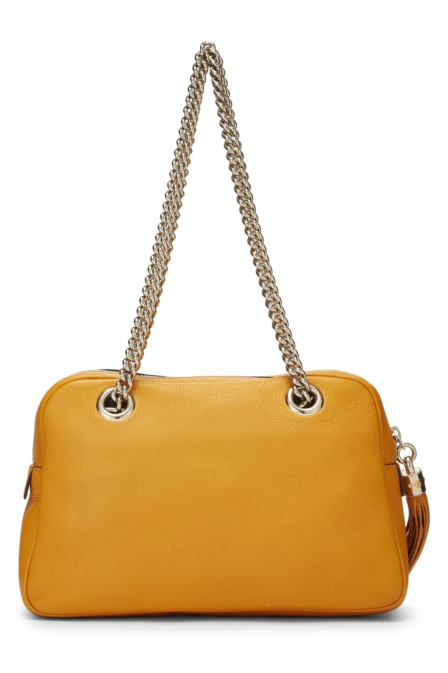 Gucci, Pre-Loved Orange Leather Soho Chain Shoulder Bag, Orange