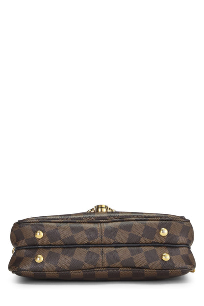 Louis Vuitton, bandolera Damier Ebene Clapton negra de segunda mano, negra